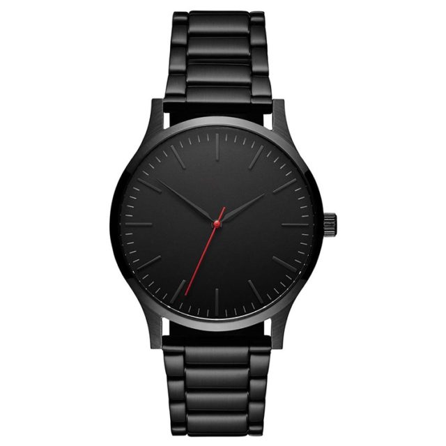 todo reloj negro de cara grande