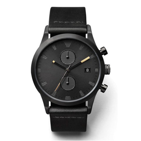 all black chronograph watch