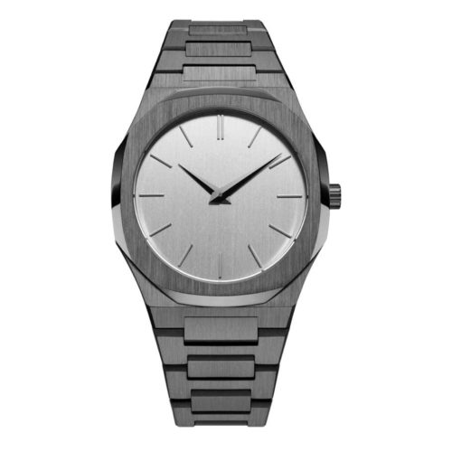 gunmetal steel bracelet watch