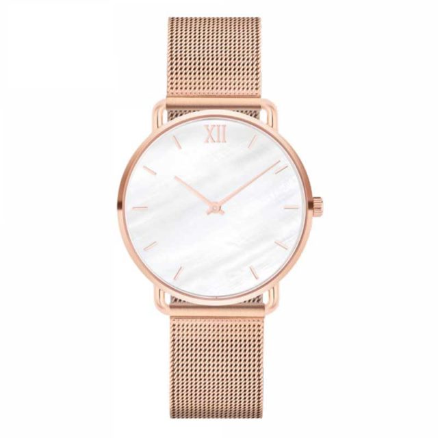 all rosegold mesh strap