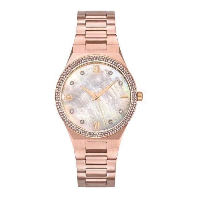 reloj de pulsera de oro rosa