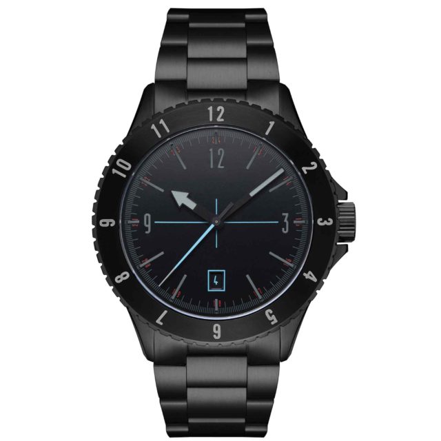 all black diver watch