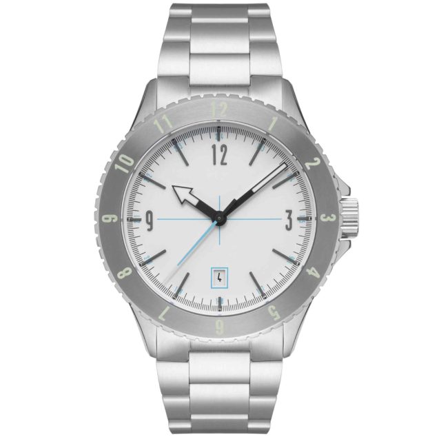 silver diver watch