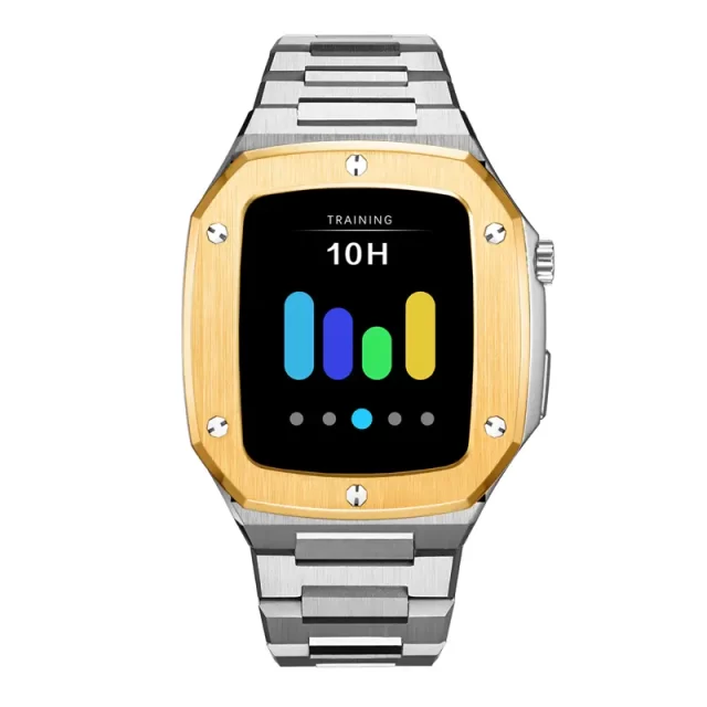 apple watch case silver and gold color